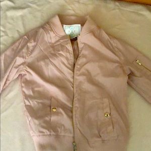 Baby pink bomber jacket